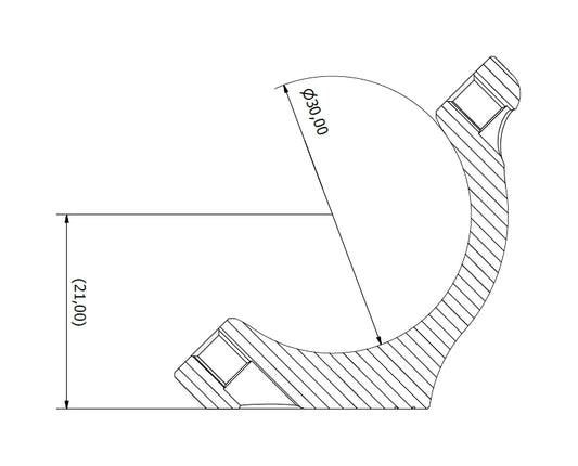 HB30-21D Blaser Interface Rings Ø30 H21/0.83"