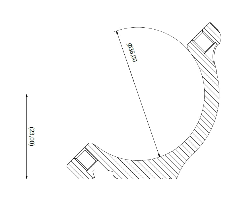 HS60-23D SAKO Interface Rings Ø36 H23/0.91"