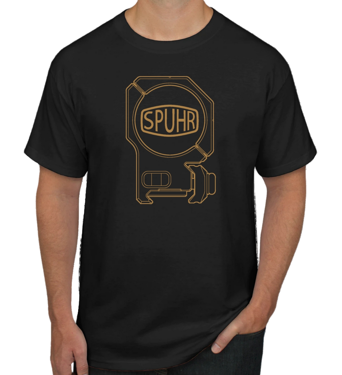 T-Shirt, ISMS, Black/Khaki, Male, Small