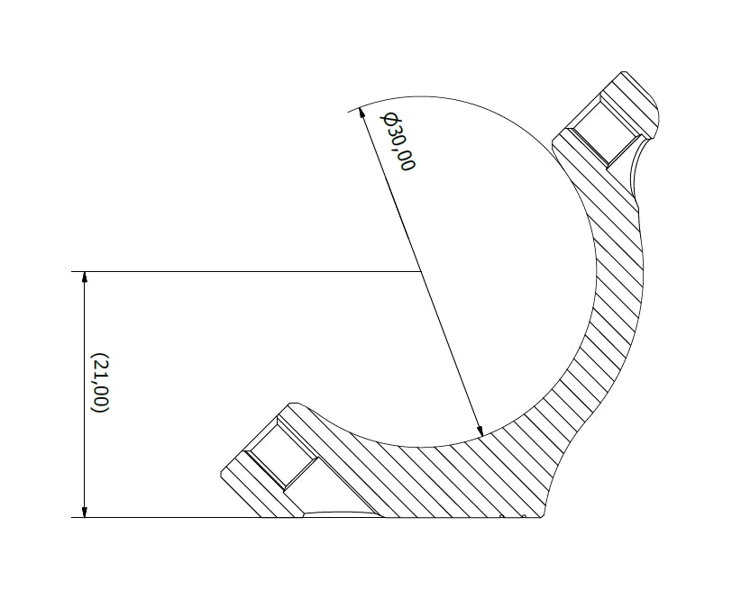HB30-21D Blaser Interface Rings Ø30 H21/0.83"