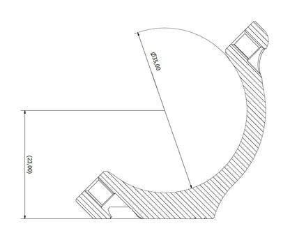 HS50-23D SAKO Interface Rings Ø35 H23/0.91"
