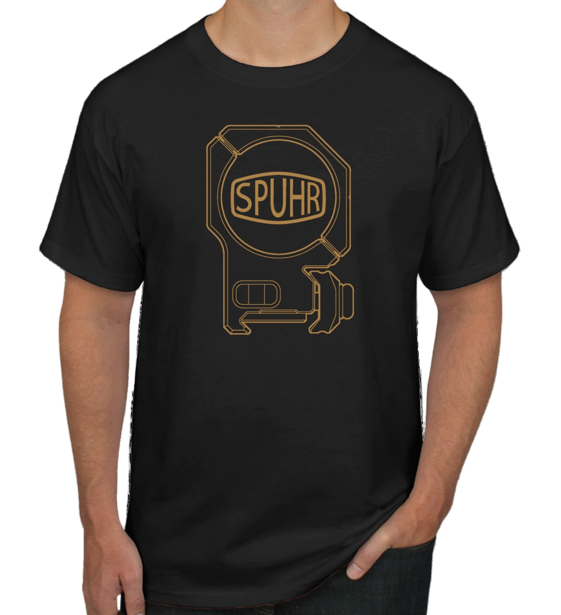 T-Shirt, ISMS, Black/Khaki, Male, XL