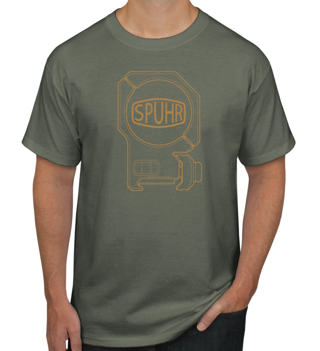 T-Shirt, ISMS, OD/Khaki, Male, Medium